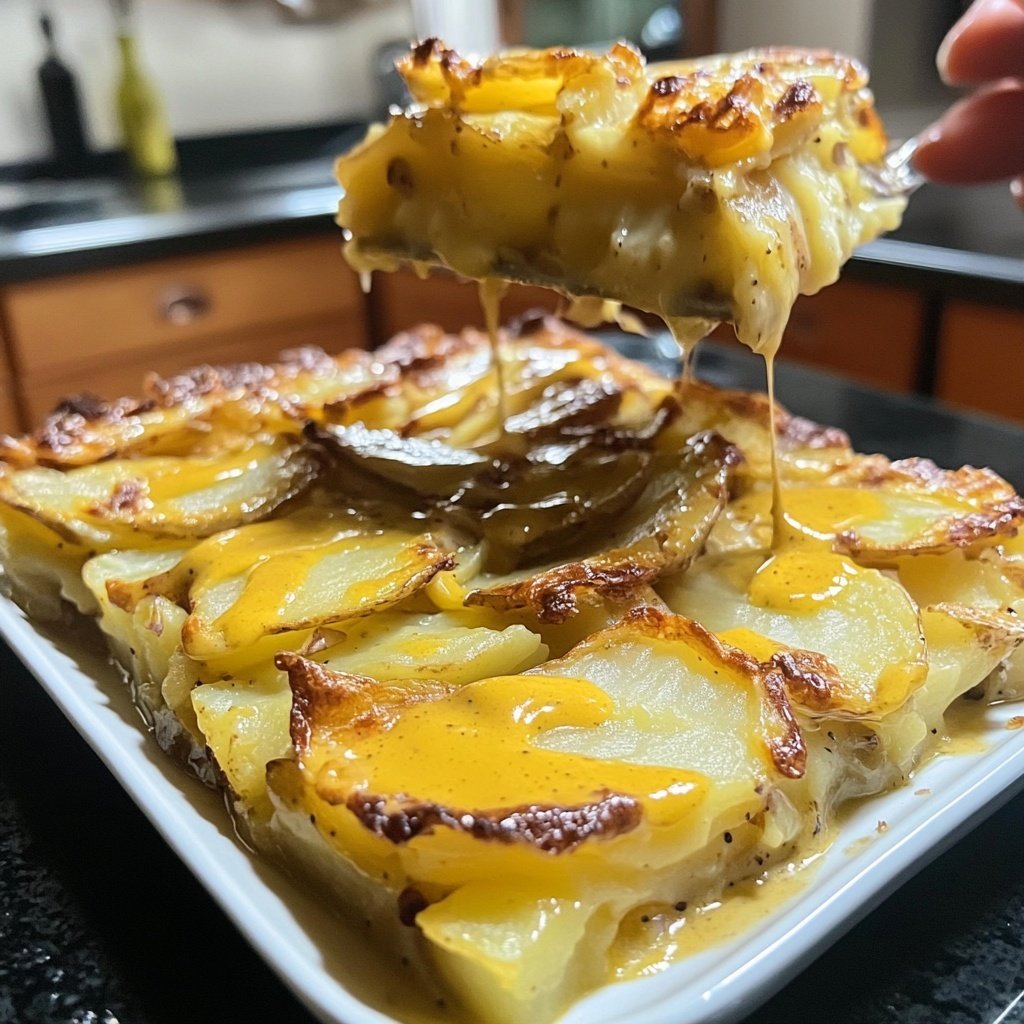 Kartoffelauflauf mit Senfsauce