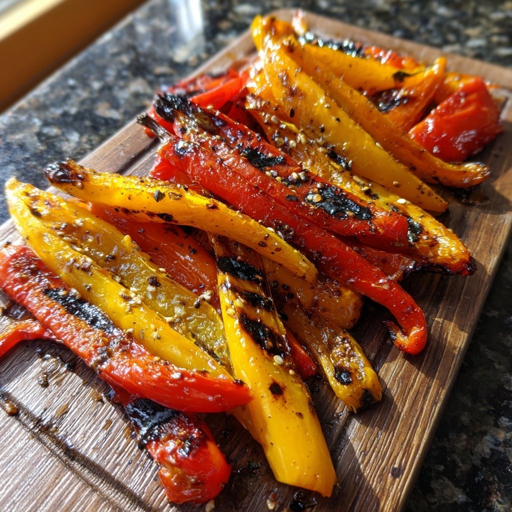 Gegrillte Paprika Streifen