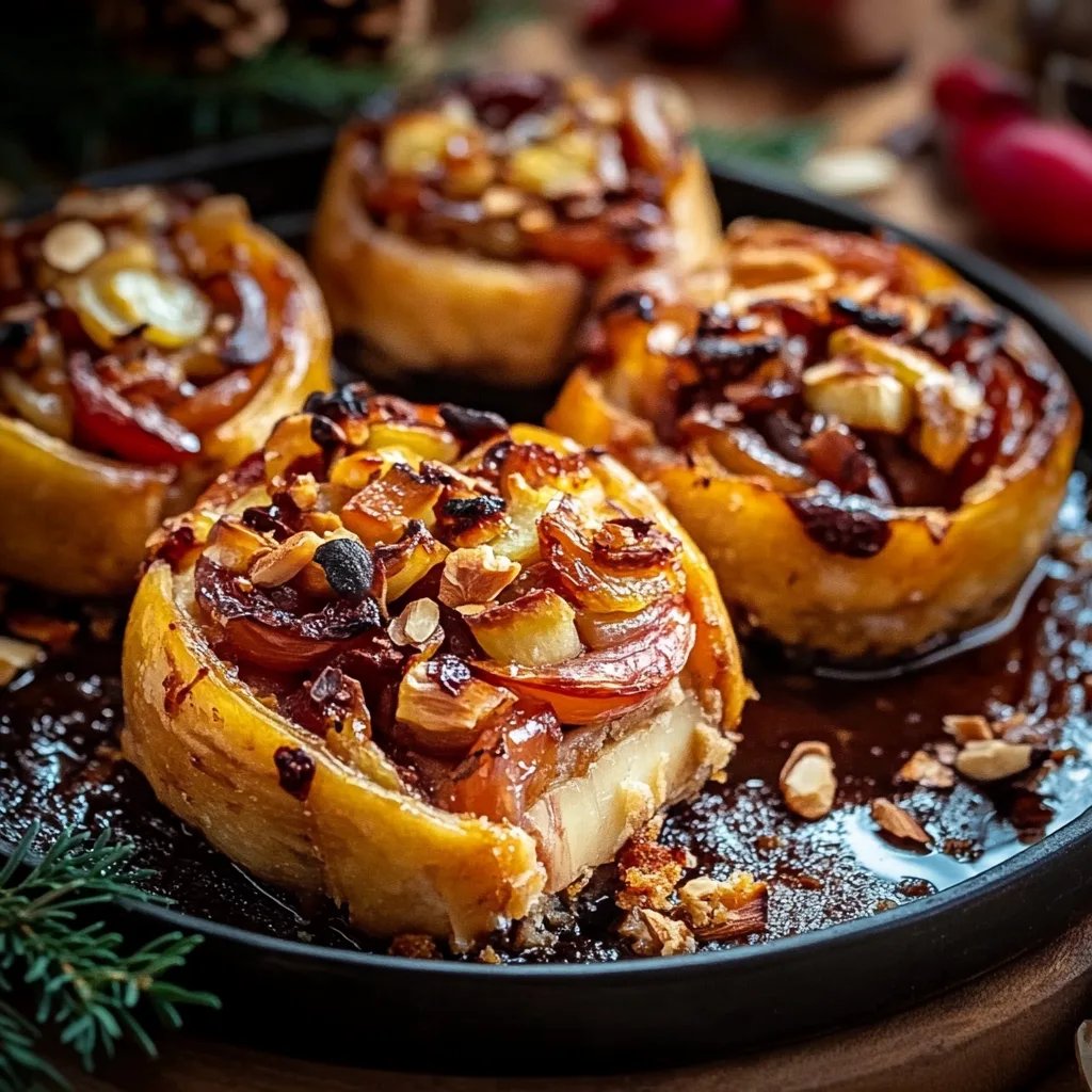 Weihnachtliche Bratäpfel mit Nüssen und Rosinen