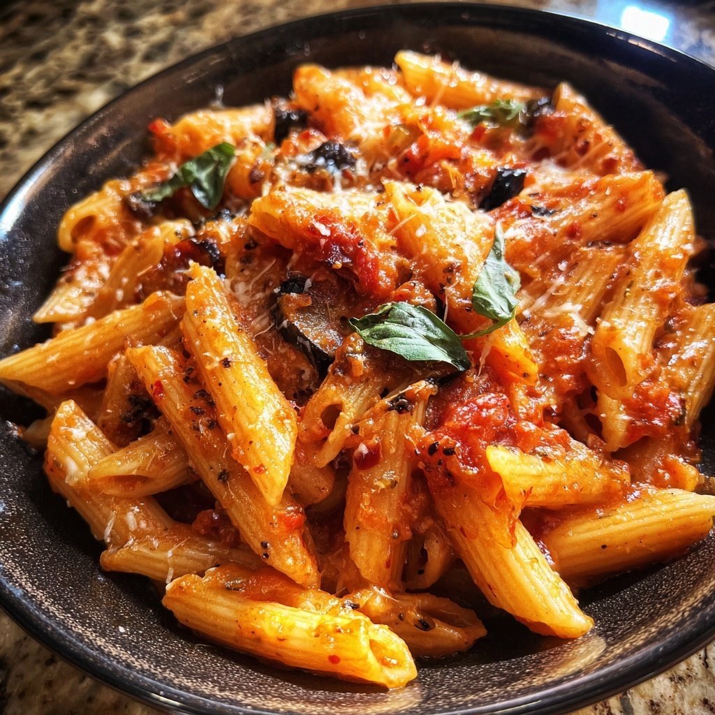 Internationale Küche Italienische Pasta alla Norma
