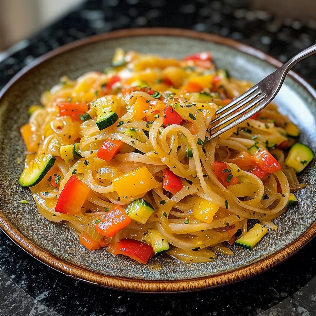 Gemüsepfanne mit Reisnudeln