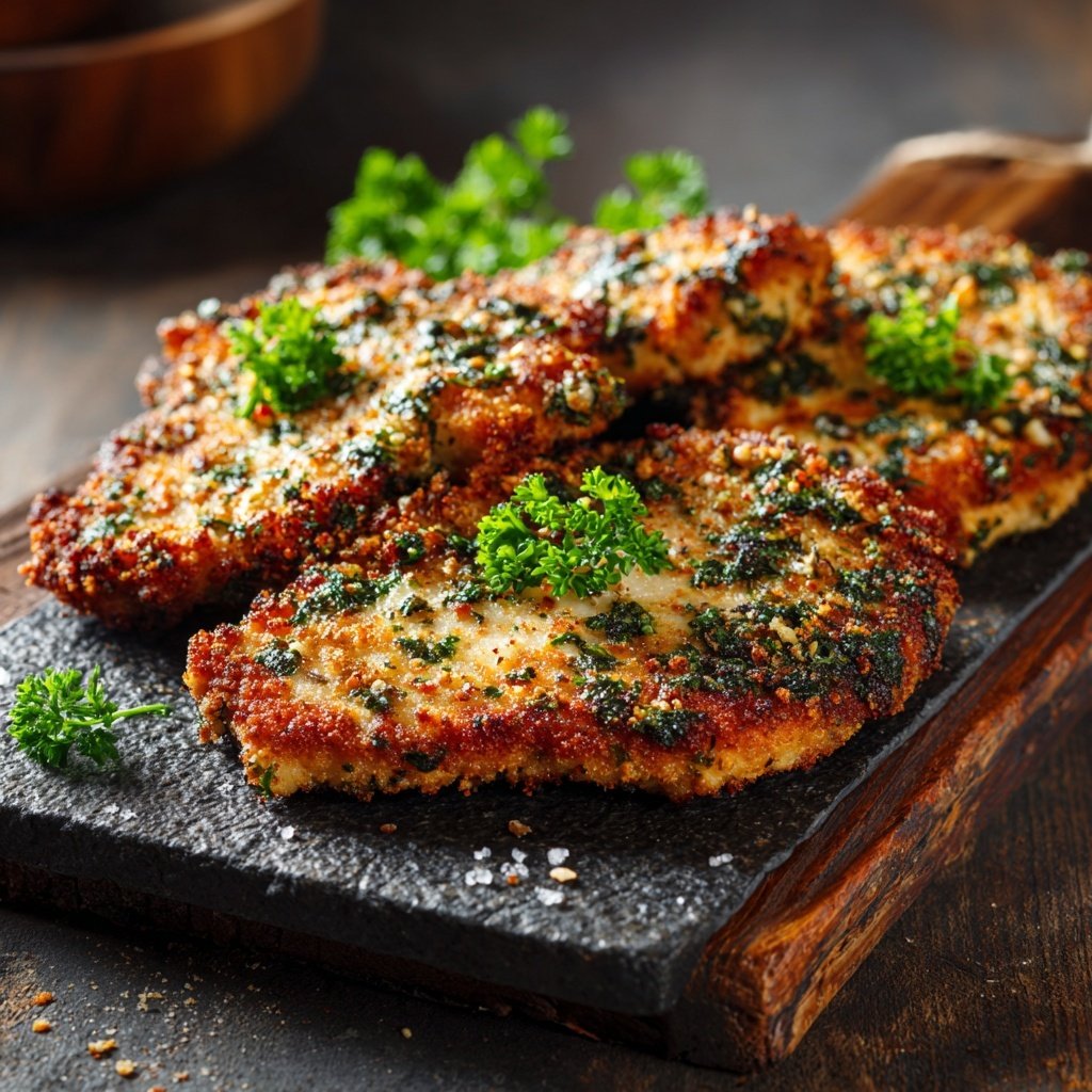 Gegrilltes Putenschnitzel Mit Kräuterkruste