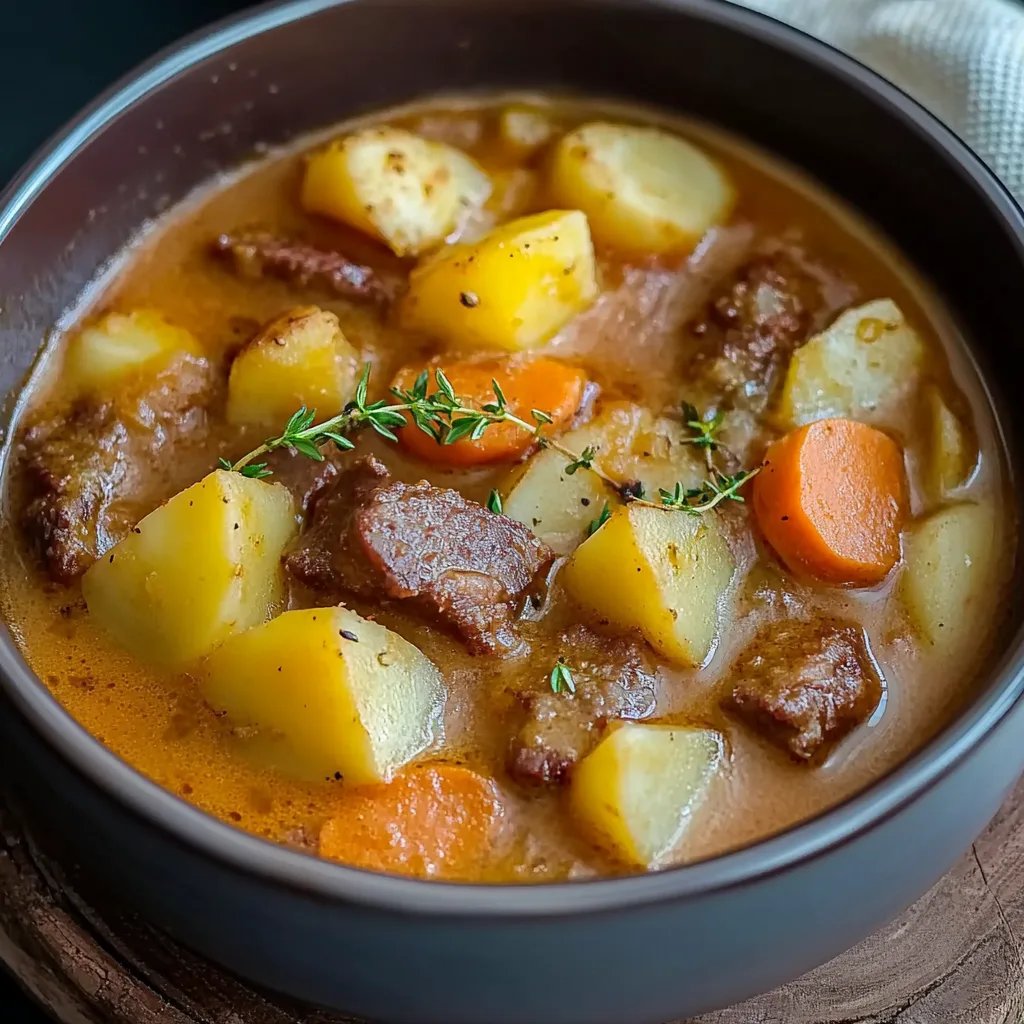Kartoffelgulasch mit Würstchen