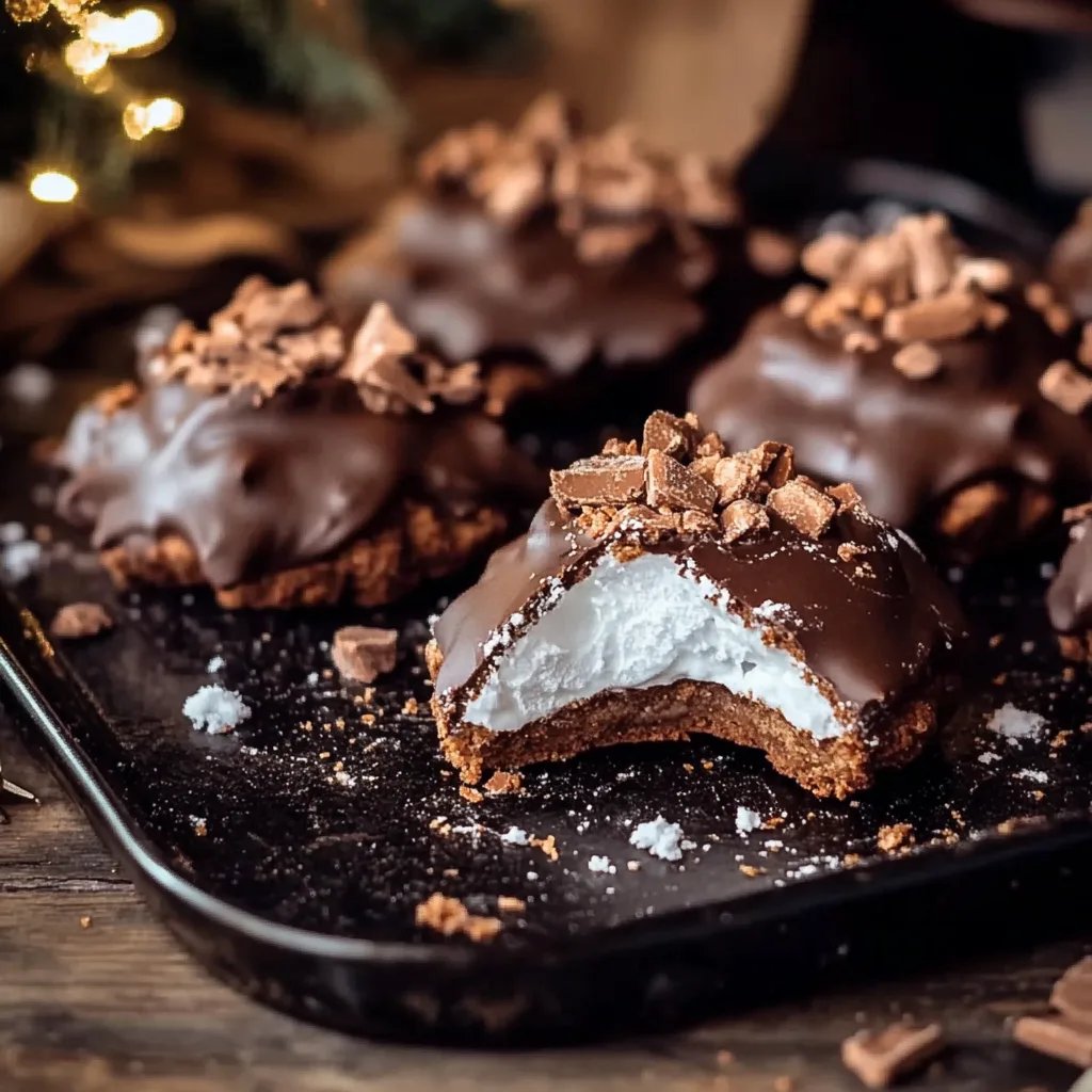 Lebkuchen Schokoküsse zu Weihnachten