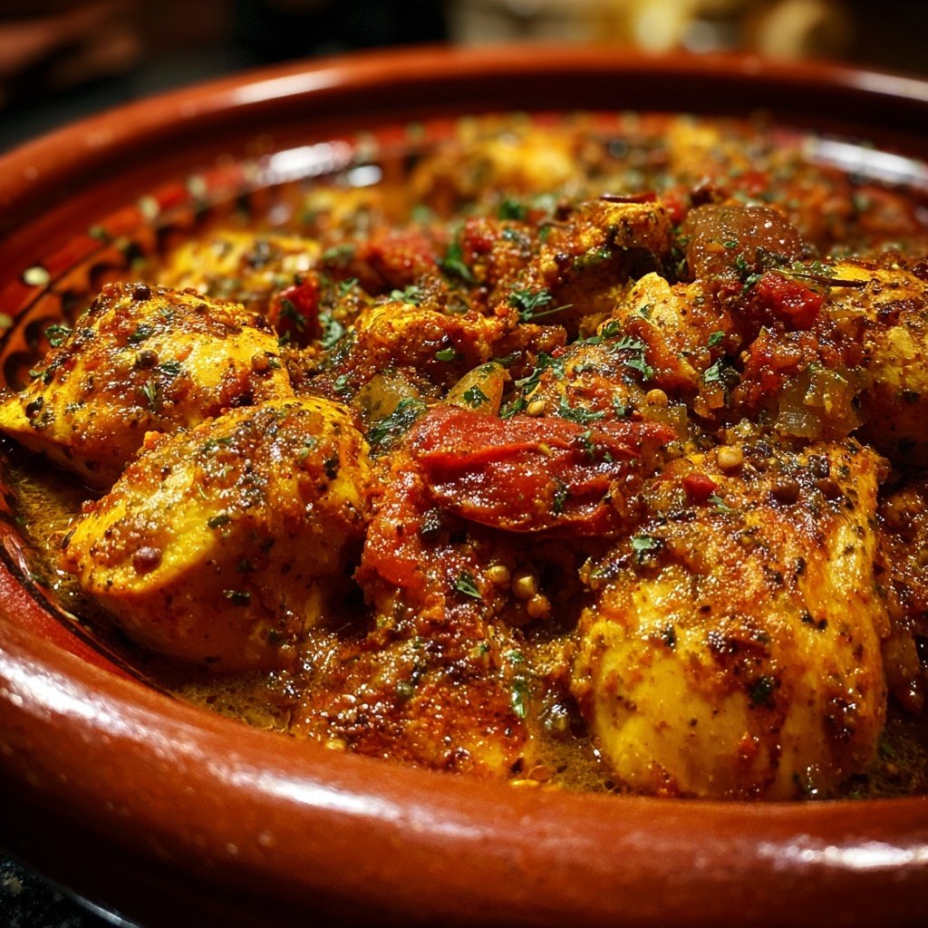 Internationale Küche Marokkanisches Hähnchen-Tagine