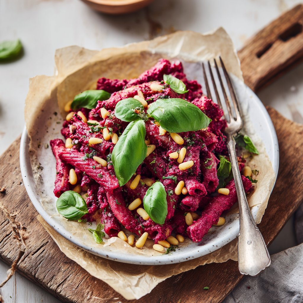 Pasta mit Rote-Bete-Pesto