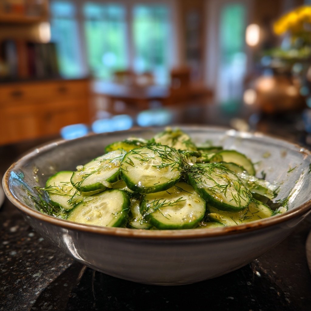 Gurkensalat Zum Grillen Mit Dill