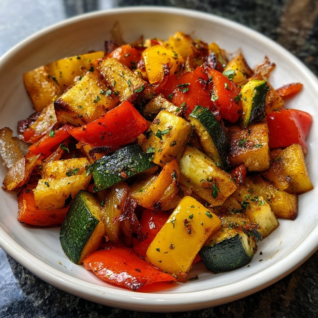 Mittagessen leicht mit Ofengemüse