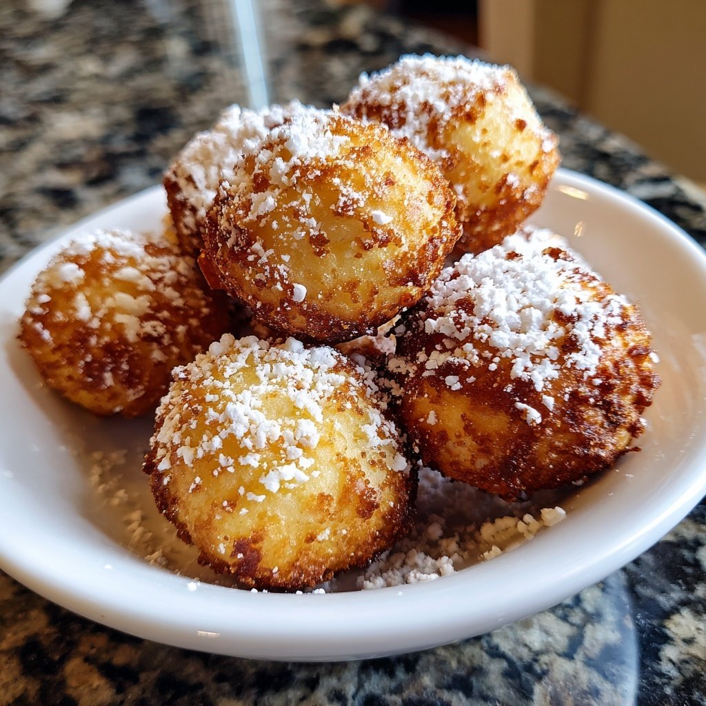 Quarkbällchen aus dem Backofen goldbraun
