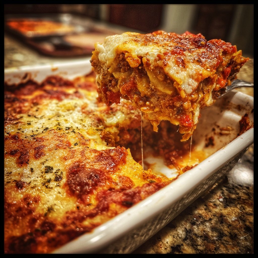 Lasagne mit Tomaten-Linsen-Sauce