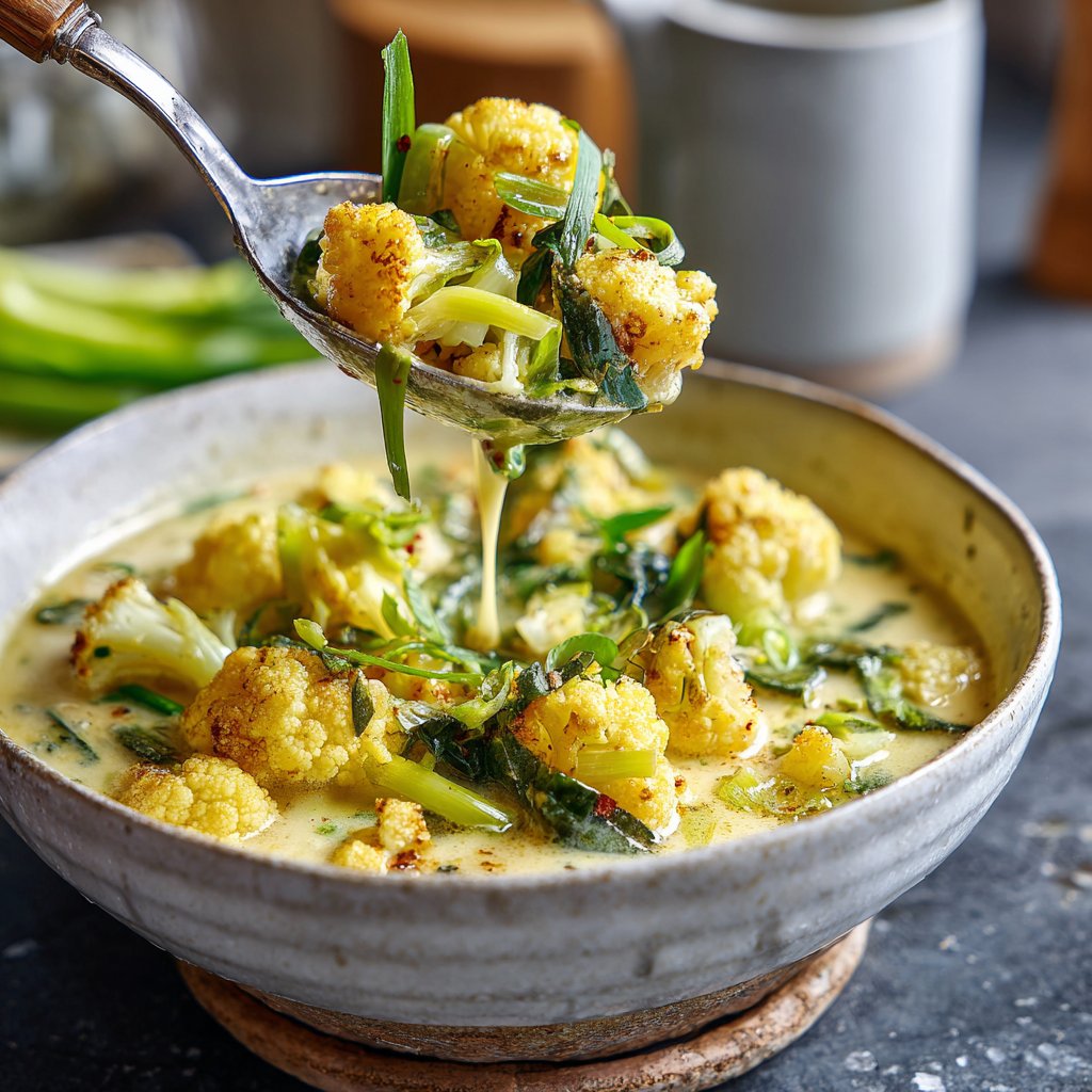 Blumenkohlsuppe mit Lauch