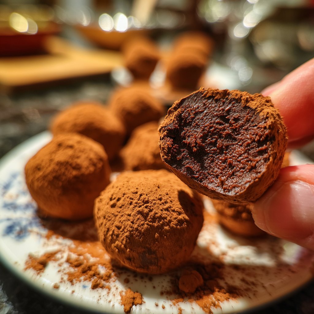 Schokoladentrüffel mit Kakao